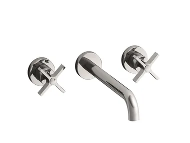 CROSS ROAD CRICR243 - Wall-mounted washbasin mixer with individual rosettes _ CRISTINA Rubinetterie